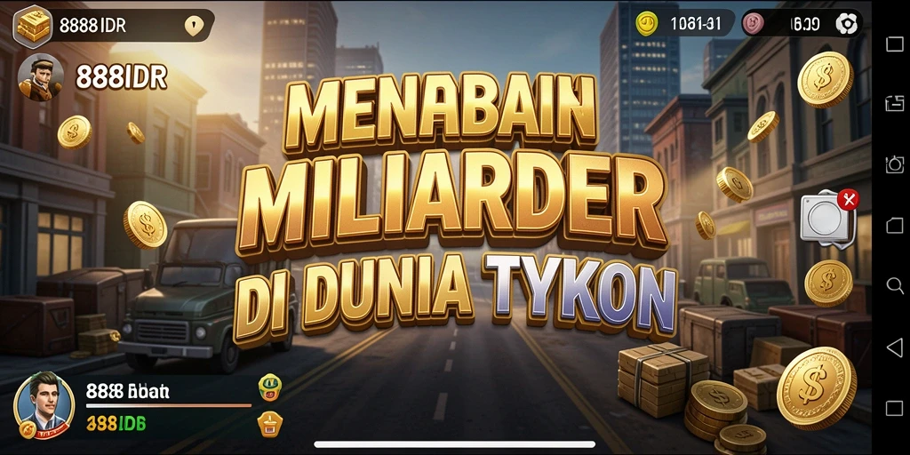 Tampilan gameplay seru dalam game Tycoon 888IDR.