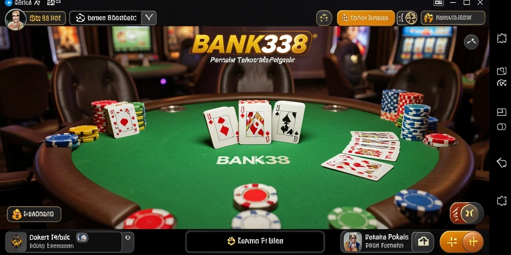 Tampilan menarik dari BANK338 saat bermain poker langsung.