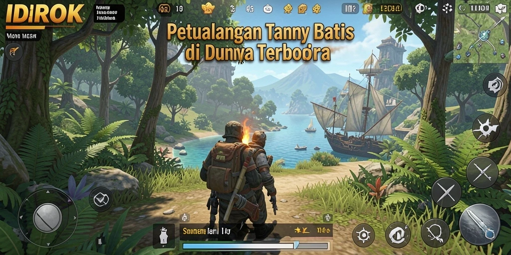 Screenshot gameplay IDROK yang menunjukkan petualangan terbuka.