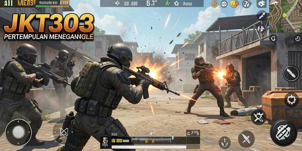 Gameplay seru dalam JKT303 di medan tempur Battle Royale.