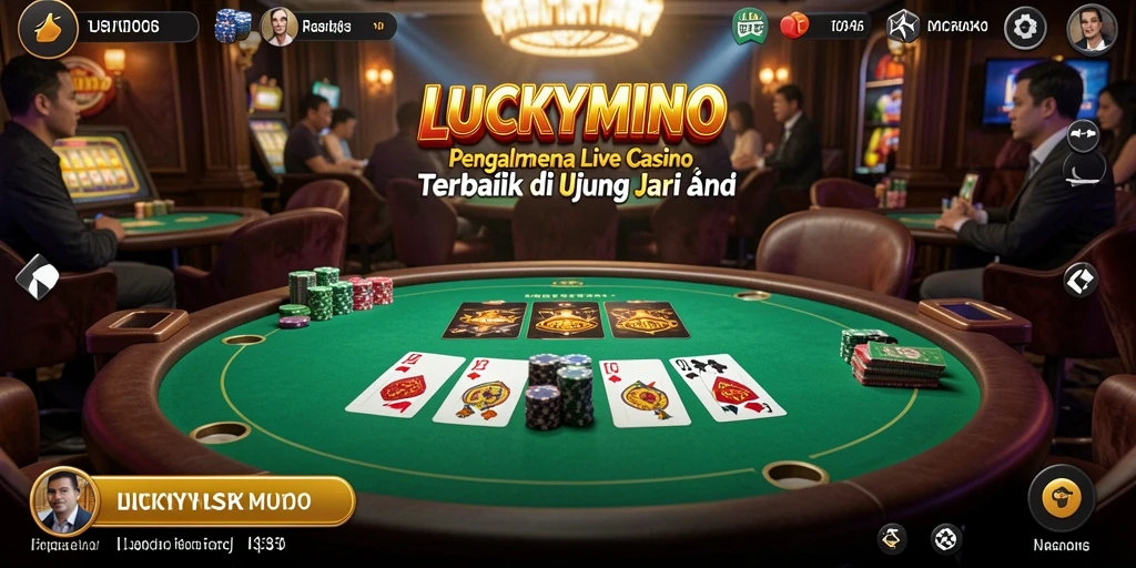 Screenshot gameplay LUCKYMINO yang menampilkan momen seru di Live Casino.