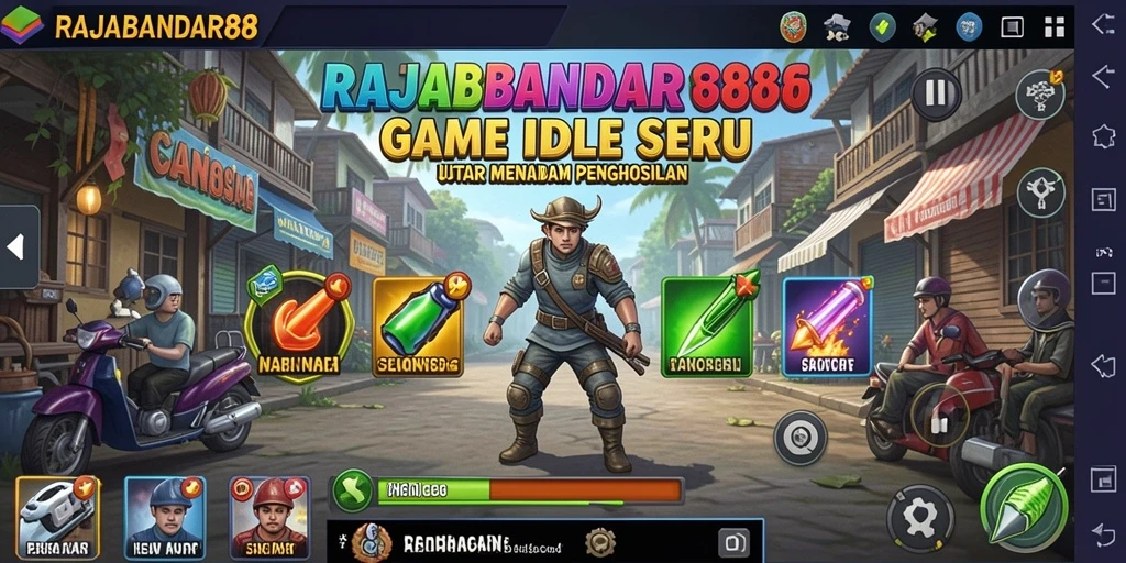 Tangkapan layar gameplay RAJABANDAR88 menampilkan pengalaman Idle yang menarik.