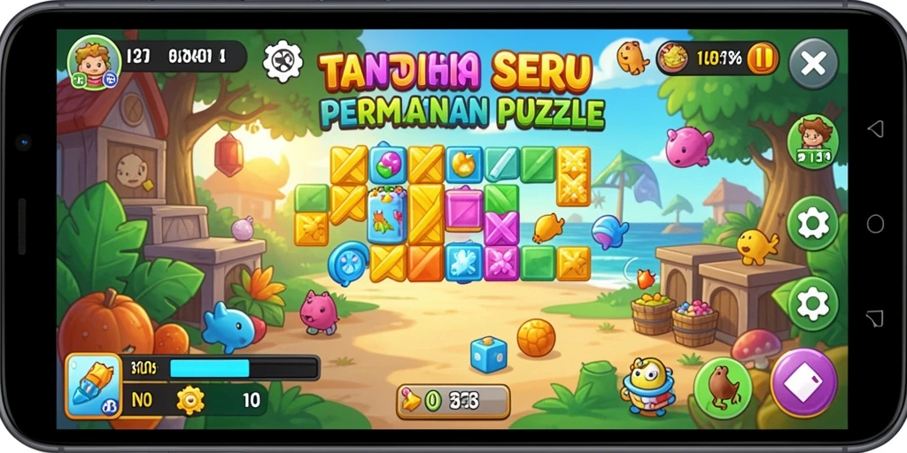 Tampilan permainan T6 yang penuh warna dan menarik.