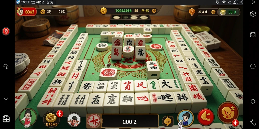 Tampilan gameplay Mahjong yang menarik di TOGEL62.