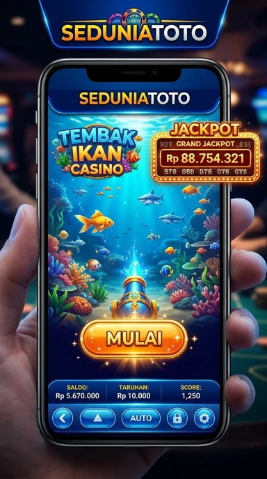 Tampilan antarmuka utama aplikasi seduniatoto.